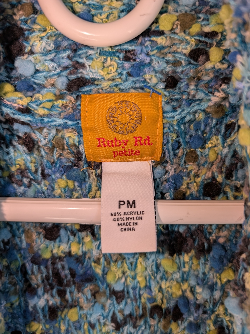 Ruby Rd. Open-Front Fringe Knit Vest Size PM - Picture 2 of 5
